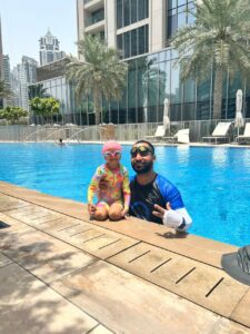 kids swimming lessons Dubai with coach